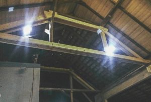 Restaurierter Dachstuhl Maschinenhalle