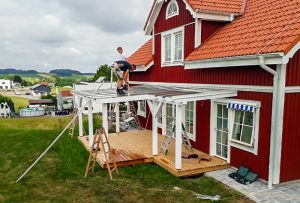 Terrasse mit Galsdach in Pattigham