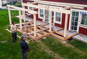 Aufbau Terrasse mit Glasdach in Pattigham